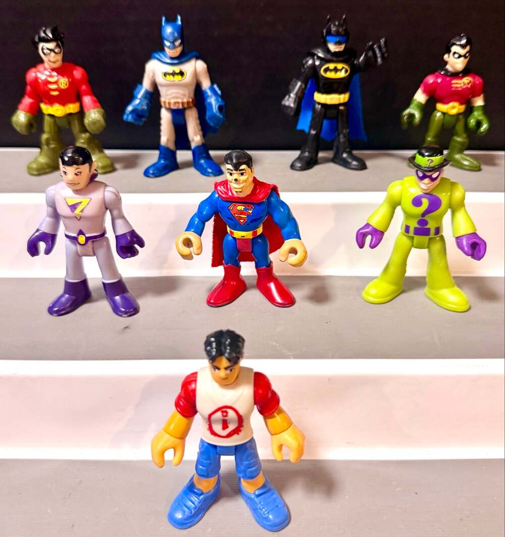 Fisher-Price Imaginext DC Super Friends action figures Batman Robin Brainiac